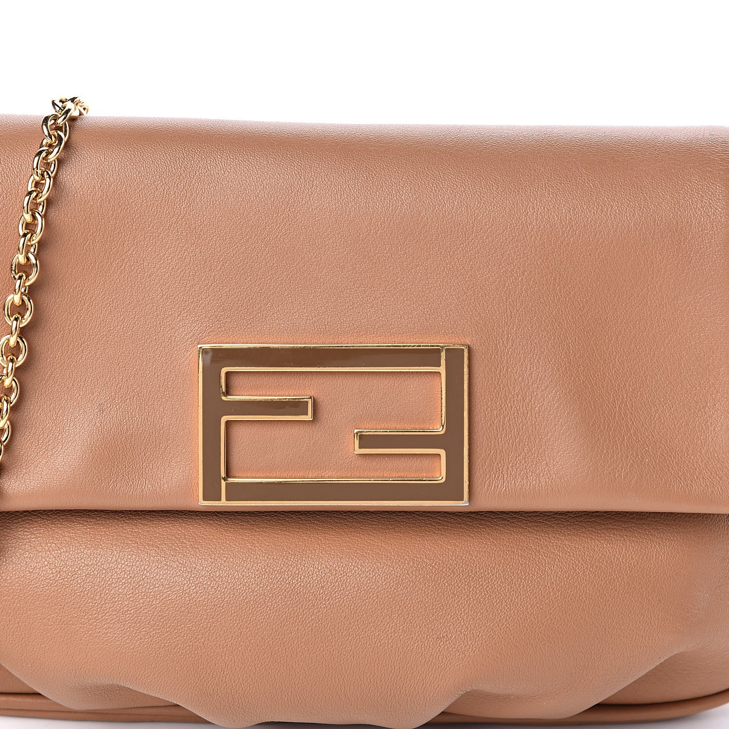 Fendi Vitello Flamingo Enamel Fendista Pouchette Crossbody Orzo 12 of 12