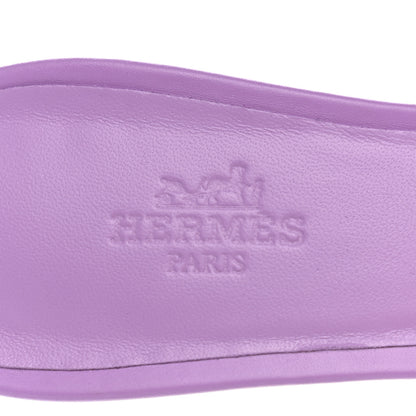 Hermes Box Calfskin Oasis Sandals 36 Violet 7 of 8