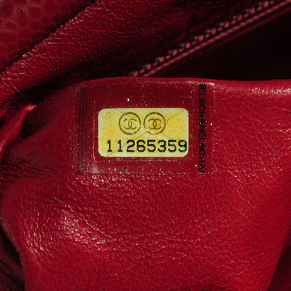 Chanel Caviar Quilted Timeless Clutch Red 7 of 8