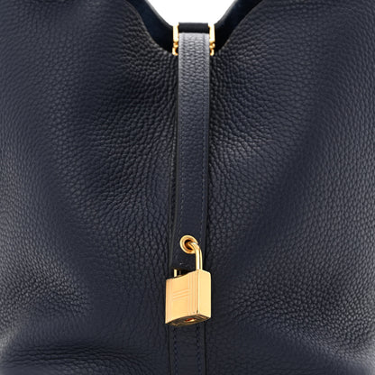 Hermes Taurillon Clemence Picotin Lock 22 MM Bleu Nuit 8 of 10