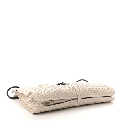 Bottega Veneta Nappa Intrecciato Shoulder Bag White 4 of 9
