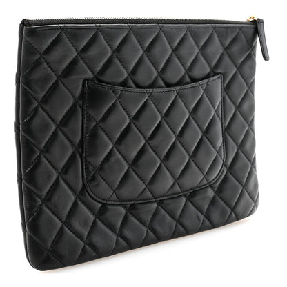 Chanel Lambskin Metallic Calfskin Quilted Crocodile Embossed Clutch 2.55 Reissue Cosmetic Case Gold 3 of 6