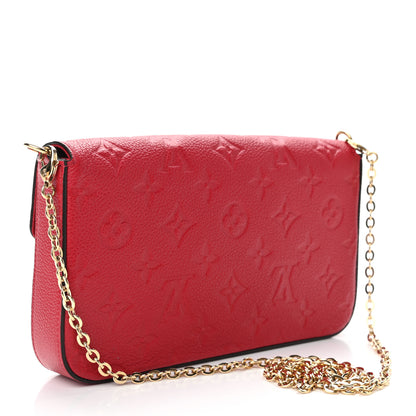 Louis Vuitton Empreinte Pochette Felicie Chain Wallet Scarlet 4 of 10