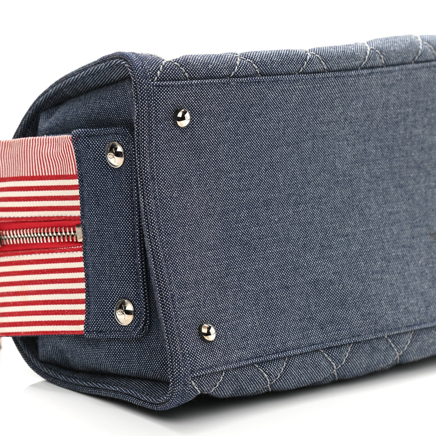Chanel Denim Quilted CC Bag Blue 8 of 9