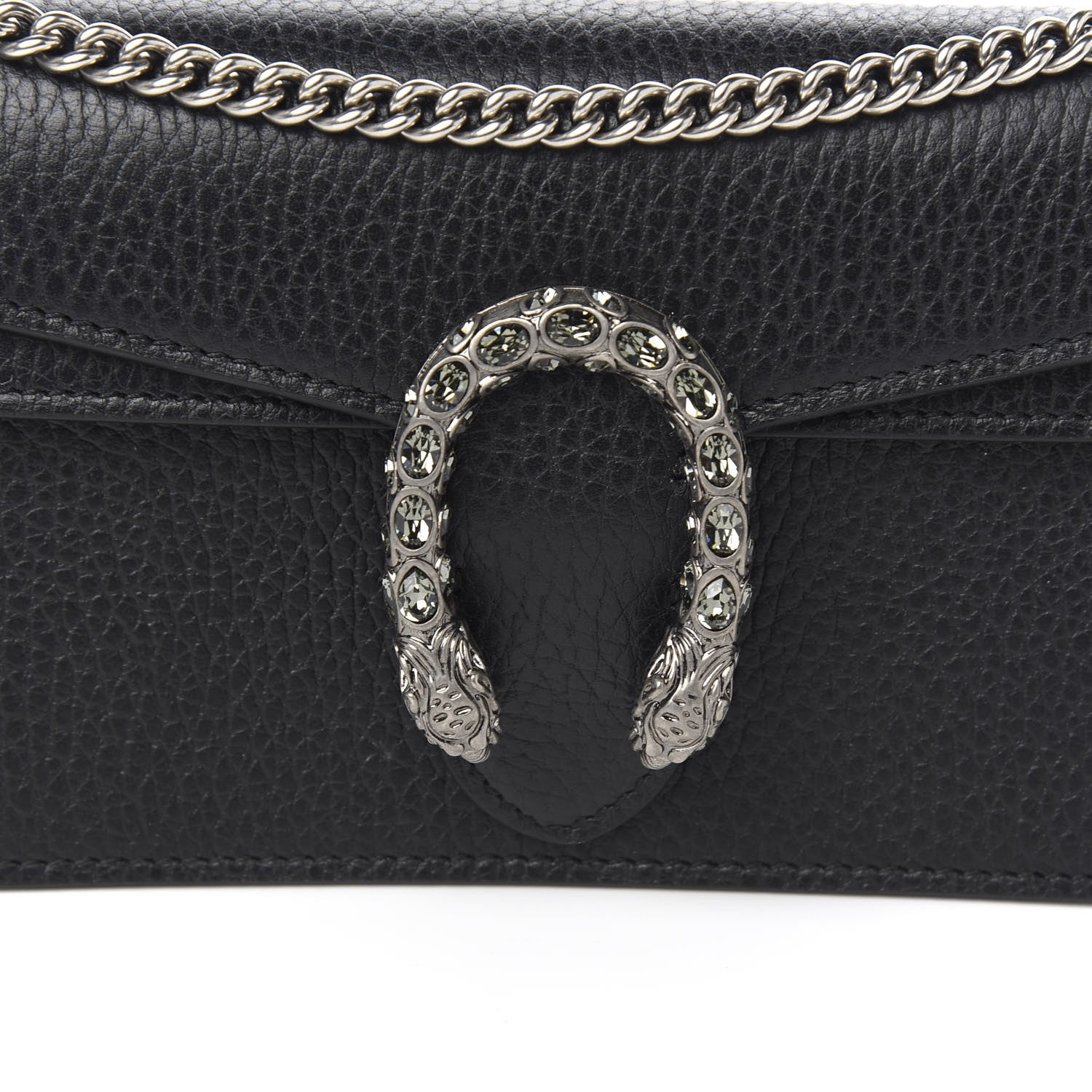 Gucci Calfskin Super Mini Dionysus Shoulder Bag Black 6 of 9