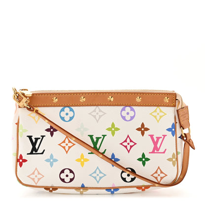 Louis Vuitton LOUIS VUITTON Monogram Multicolor Pochette Accessories White 1 of 9