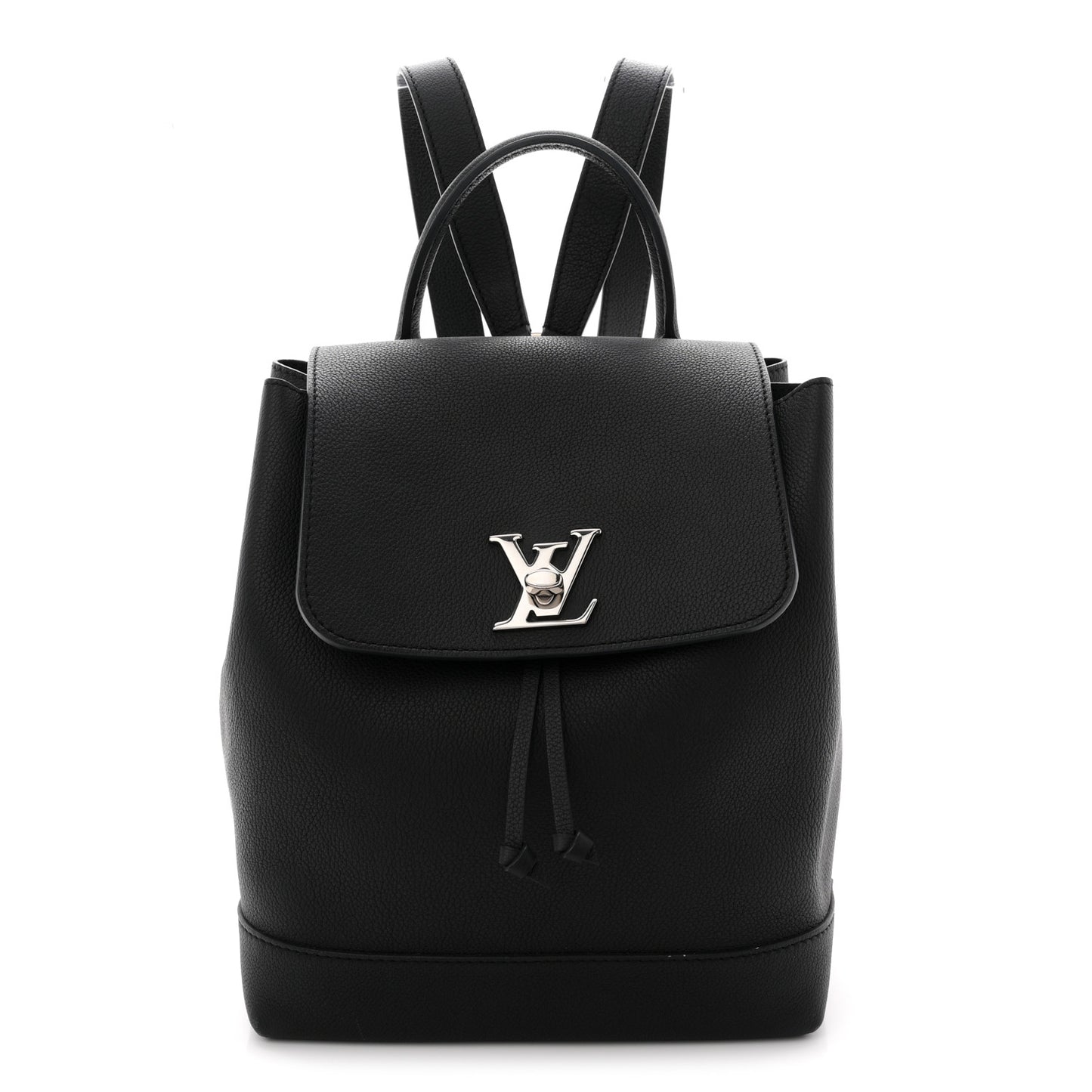 Calfskin Lockme Backpack Black