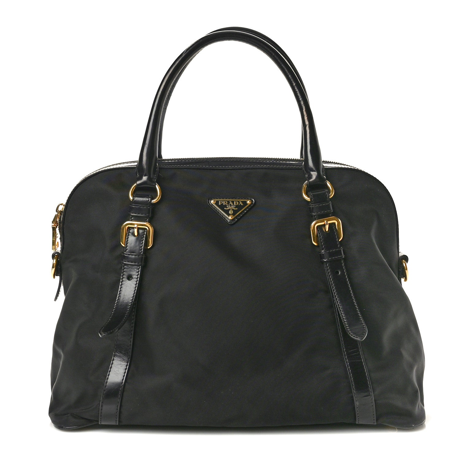 Prada Tessuto Nylon Soft Calf Tote Black 1 of 9