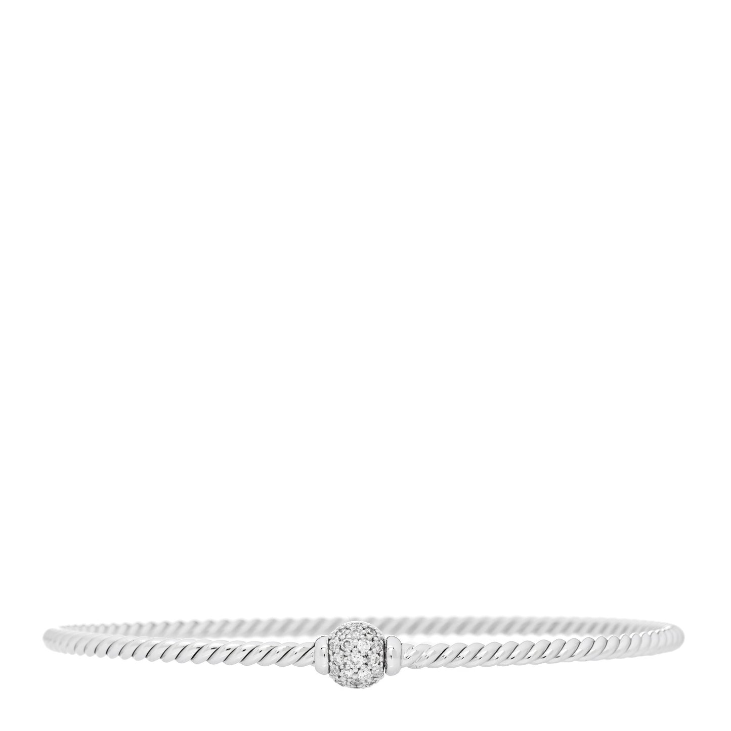 18K White Gold Diamond 2.6mm Solari Center Station Bracelet