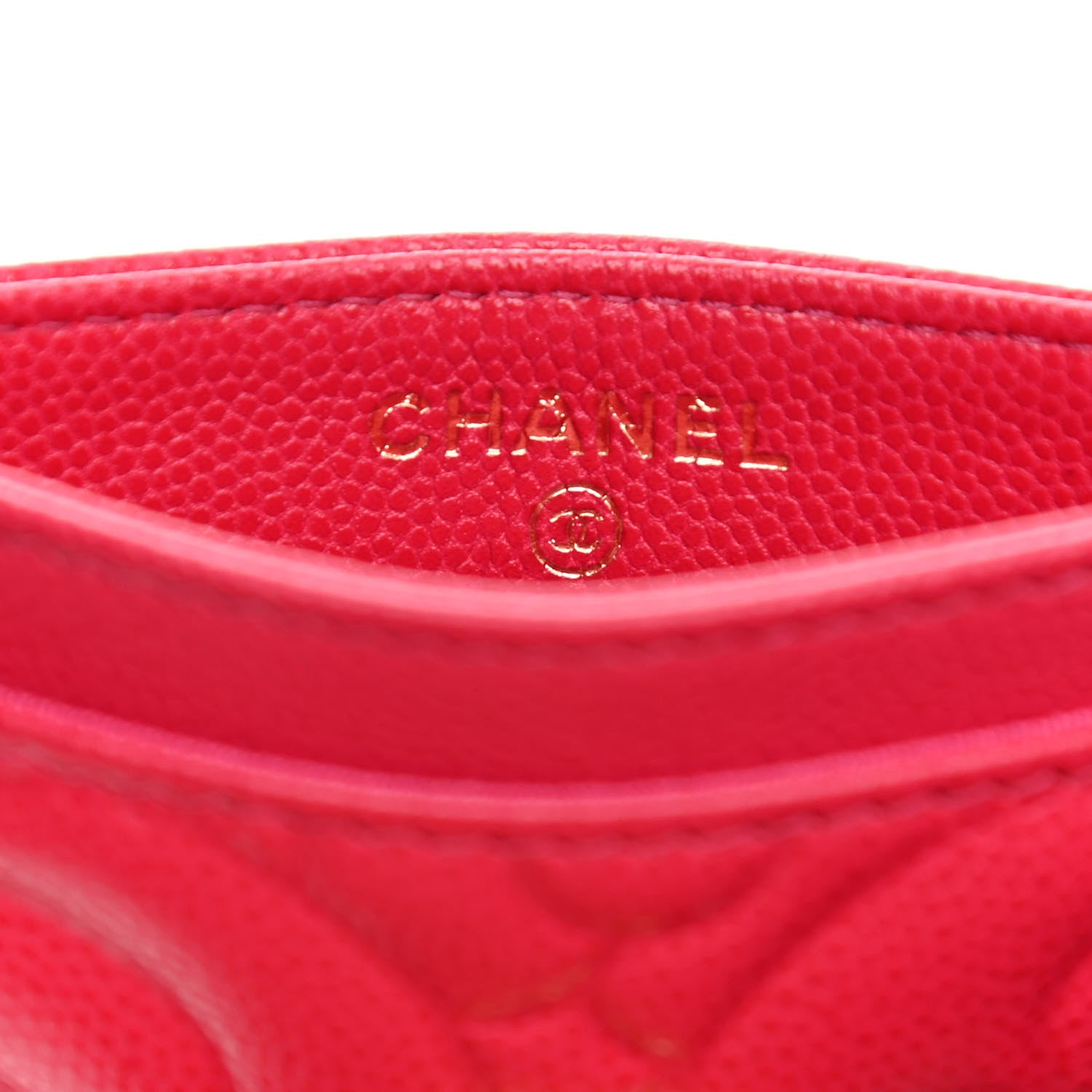 Chanel Caviar Camellia Embossed Card Holder Fuchsia 6 of 9