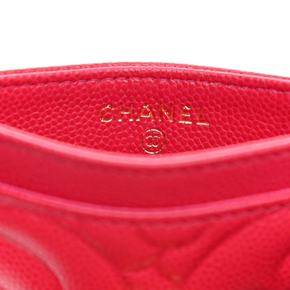 Chanel Caviar Camellia Embossed Card Holder Fuchsia 6 of 9