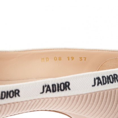 Christian Dior Technical Canvas Ribbon Embroidered J'Adior 65mm Pumps 37 Powder Nude 7 of 8