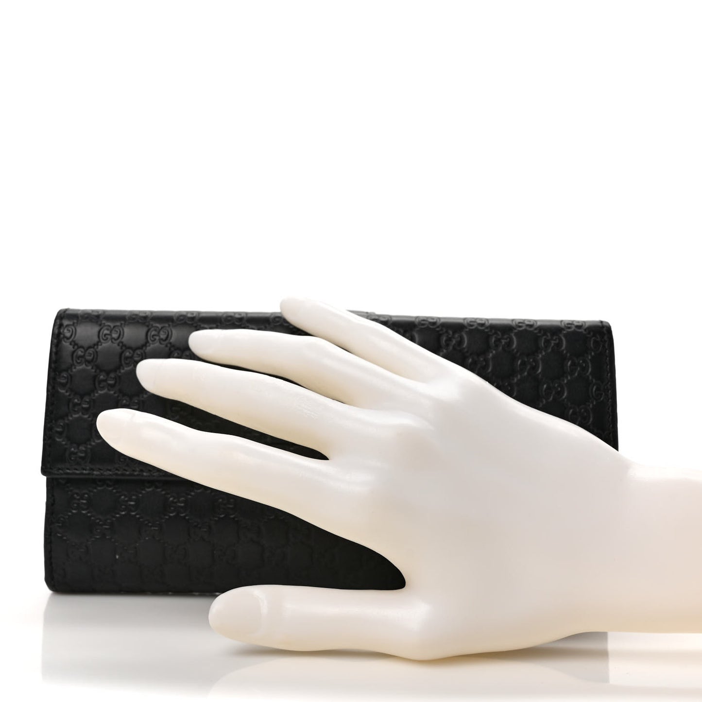 Microguccissima Continental Flap Wallet Black