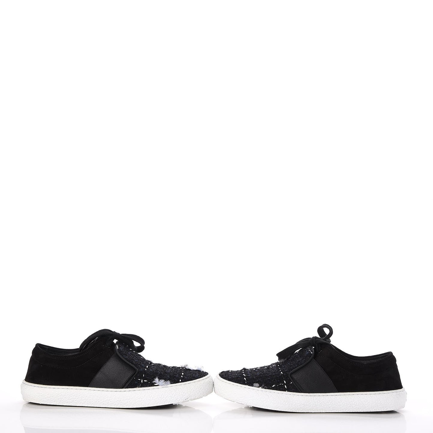 Suede Tweed Sneakers 38 Black