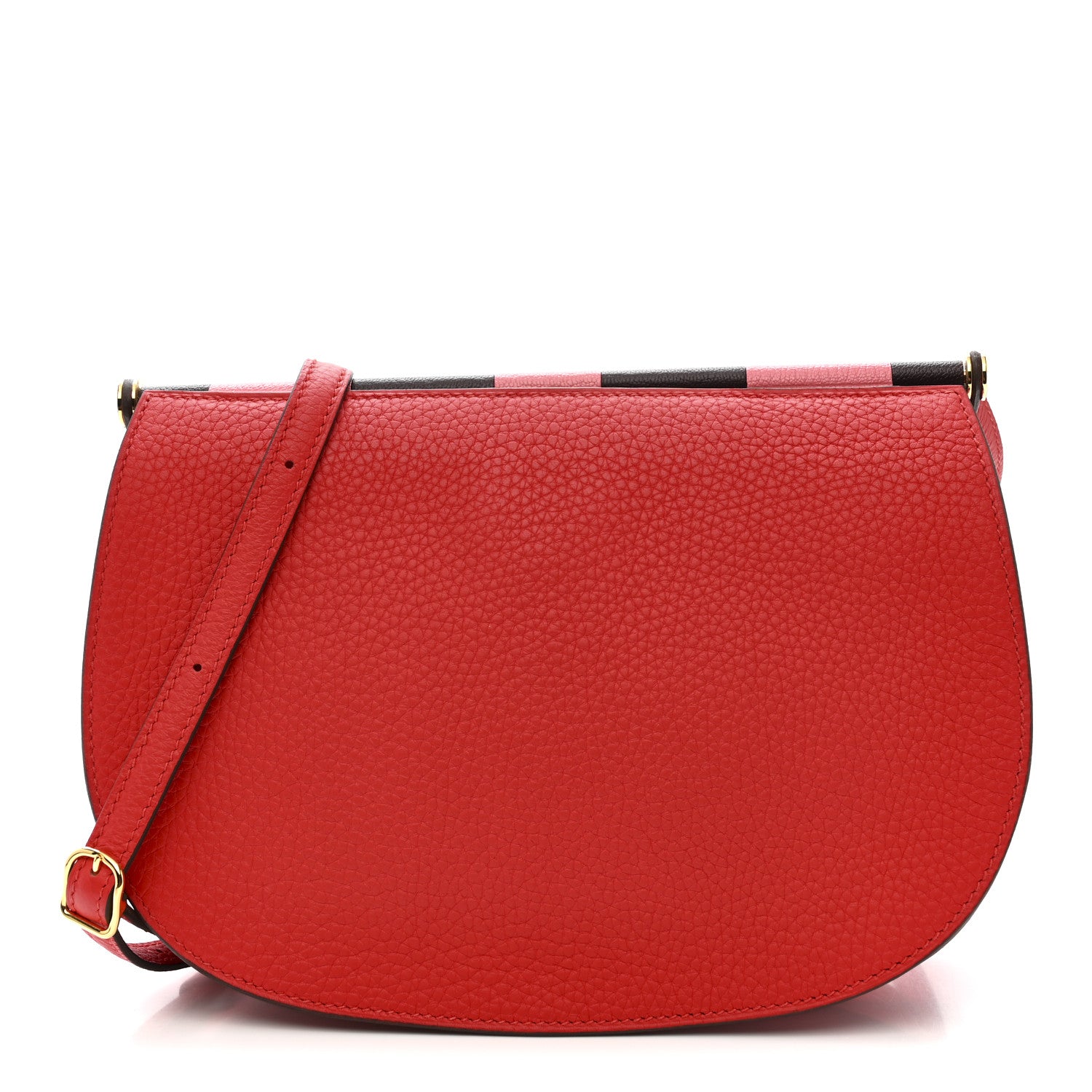 Hermes Taurillon Clemence Chevre Mysore Saut 25 Rouge De Coeur Rose Azalee Rouge Sellier 1 of 13