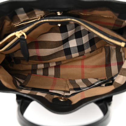 Burberry Smooth Calfskin Medium Sartorial Banner Tote Black 5 of 13