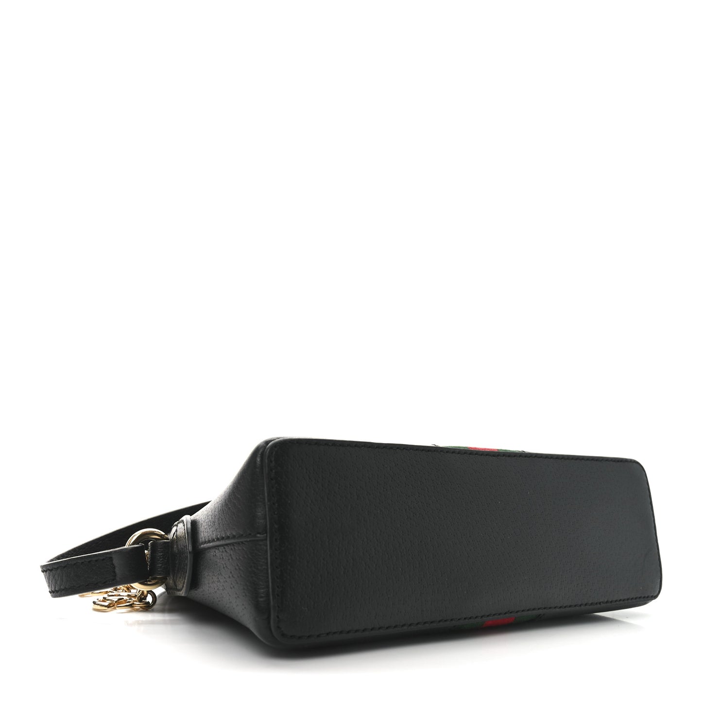 Calfskin GG Web Small Ophidia Dome Shoulder Bag Black