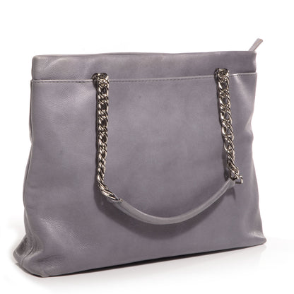 Chanel Caviar Large CC Tuck Tote Grey 3 of 7