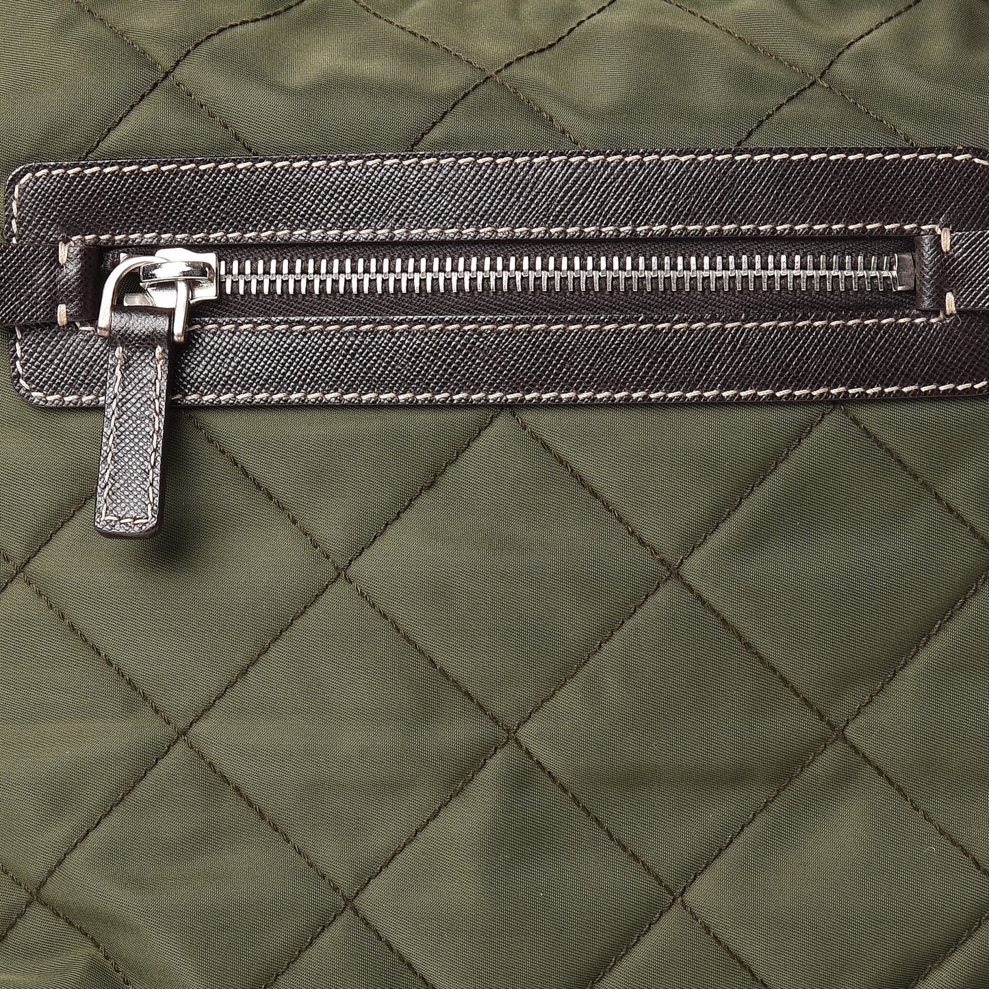 Tessuto Nylon Impunturato Quilted Hobo Green