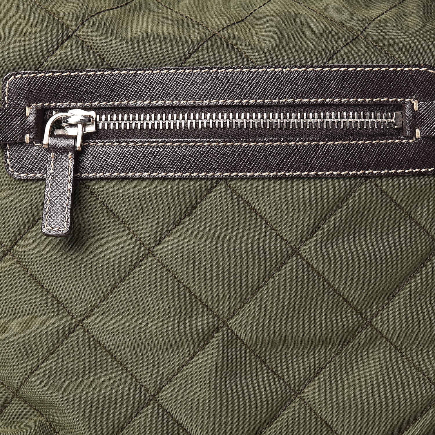 Prada Tessuto Nylon Impunturato Quilted Hobo Green 7 of 11