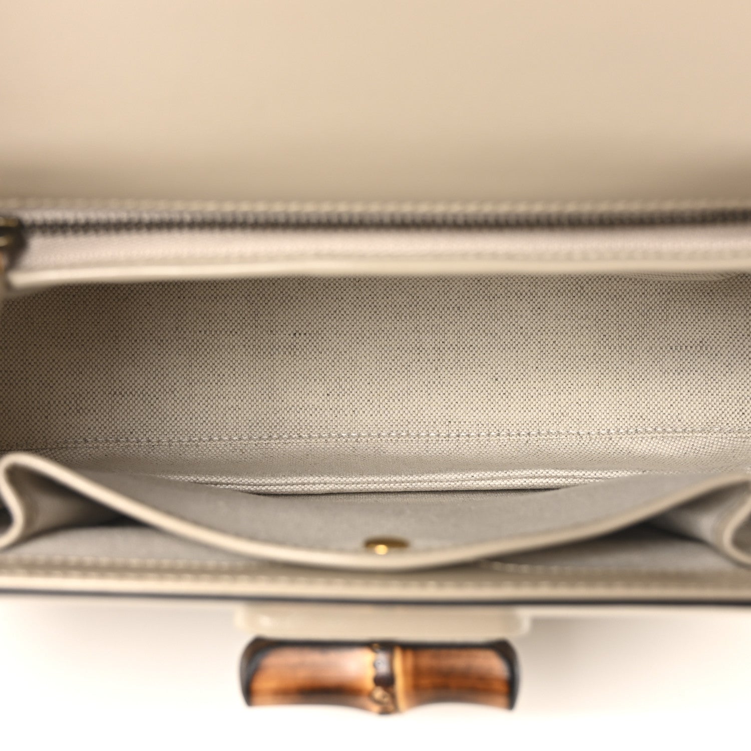Gucci Boarded Dyana Lux Calfskin Web Medium Bamboo 1947 Top Handle Bag Oatmeal 5 of 9