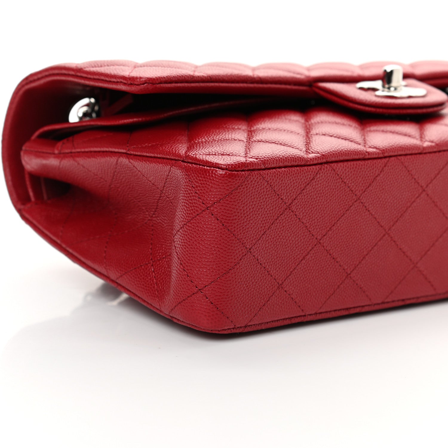 Chanel Caviar Quilted Medium Double Flap Red 9 of 12