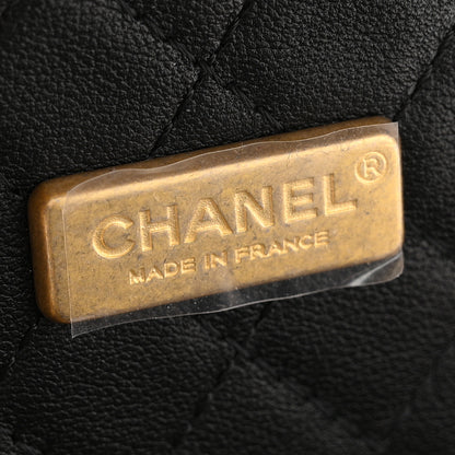 Chanel Beech Wood Lambskin Round CC Vanity Case Black 7 of 12