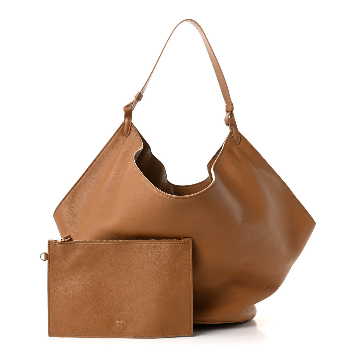 Khaite Calfskin Medium Lotus Tote Nougat 3 of 10