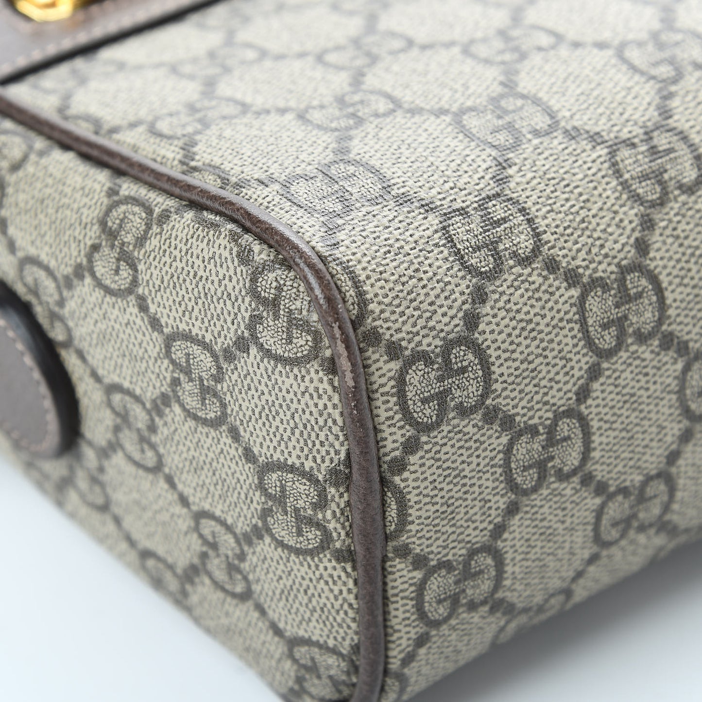 GG Supreme Monogram Web Small Ophidia Shoulder Bag Brown