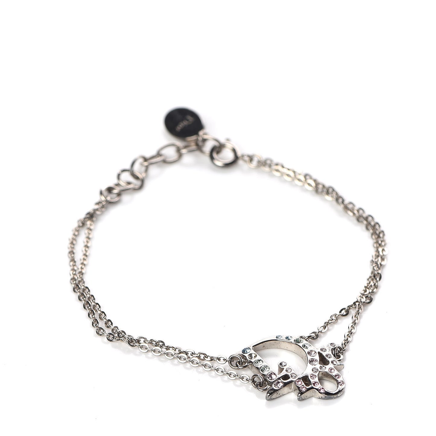 Crystal Logo Bracelet Silver Multicolor