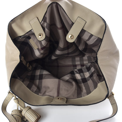 Burberry Grainy Calfskin Small Canterbury Tote Beige 5 of 18