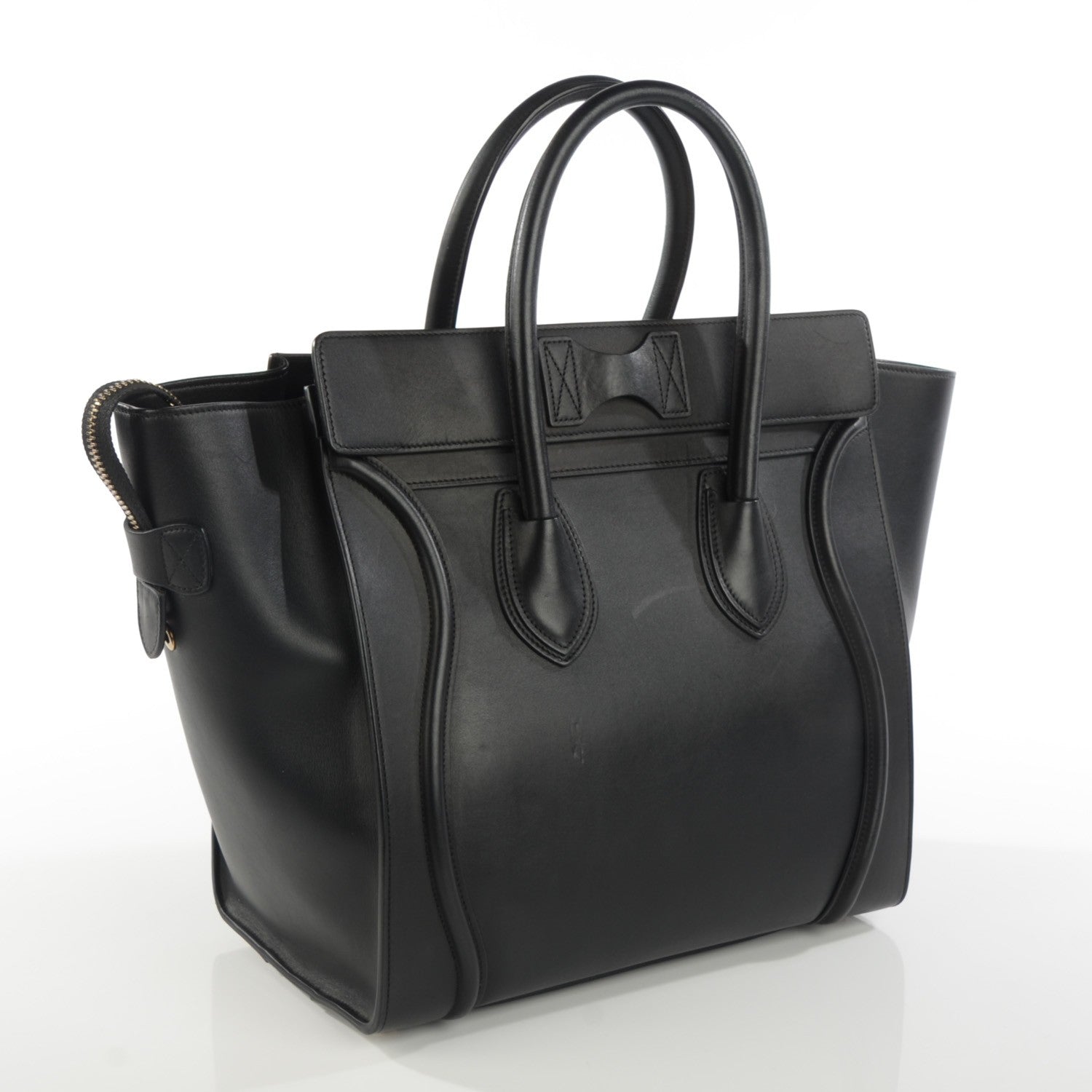 Celine Smooth Calfskin Mini Luggage Black 3 of 8