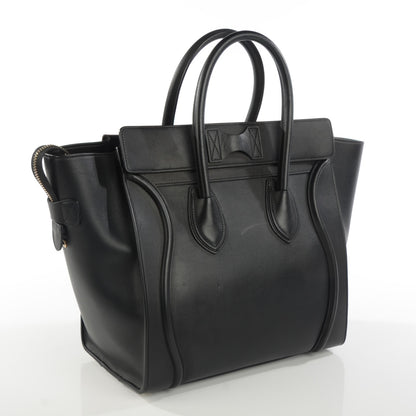 Celine Smooth Calfskin Mini Luggage Black 3 of 8