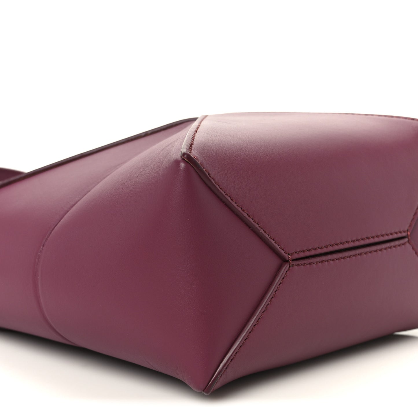 Shiny Calfskin Mini Puzzle Fold Tote Dark Burgundy