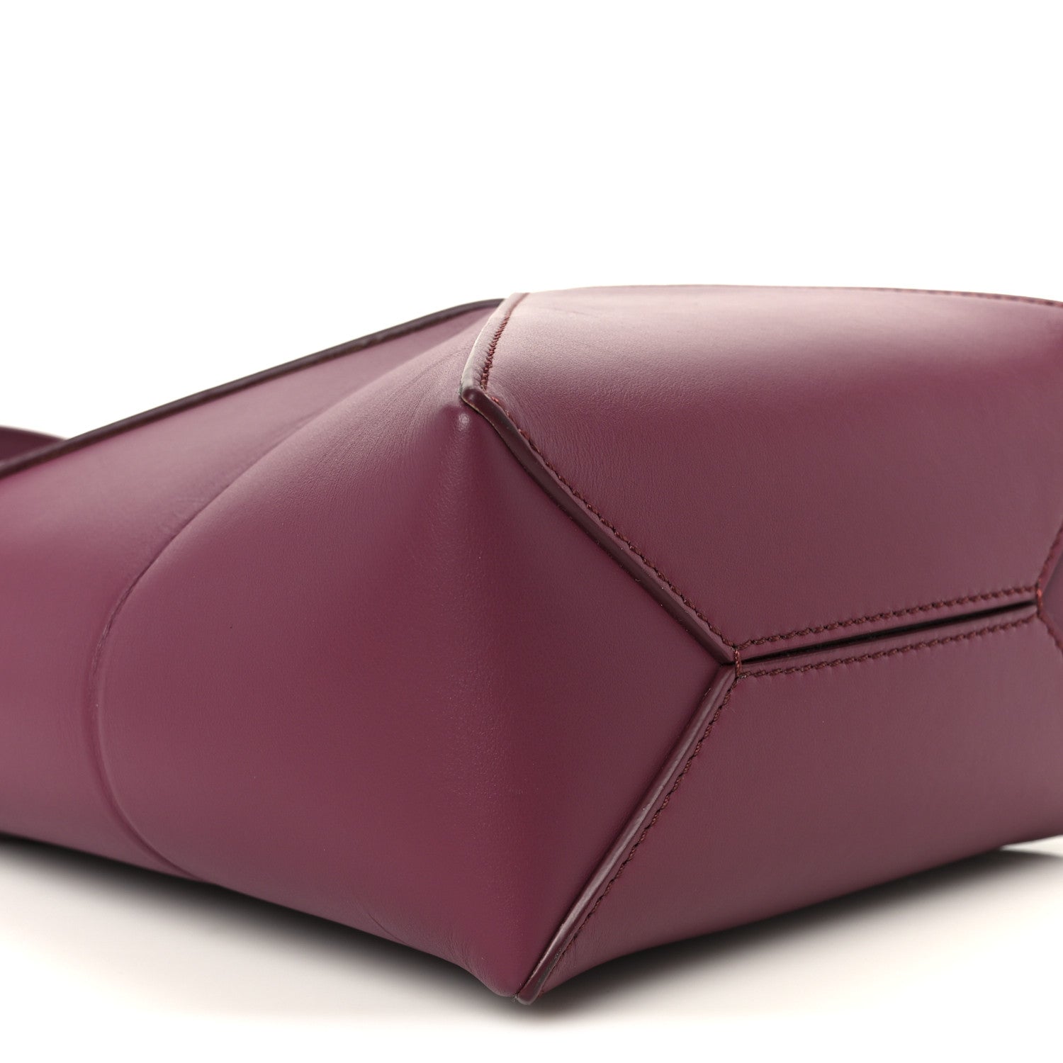 Loewe Shiny Calfskin Mini Puzzle Fold Tote Dark Burgundy 9 of 10