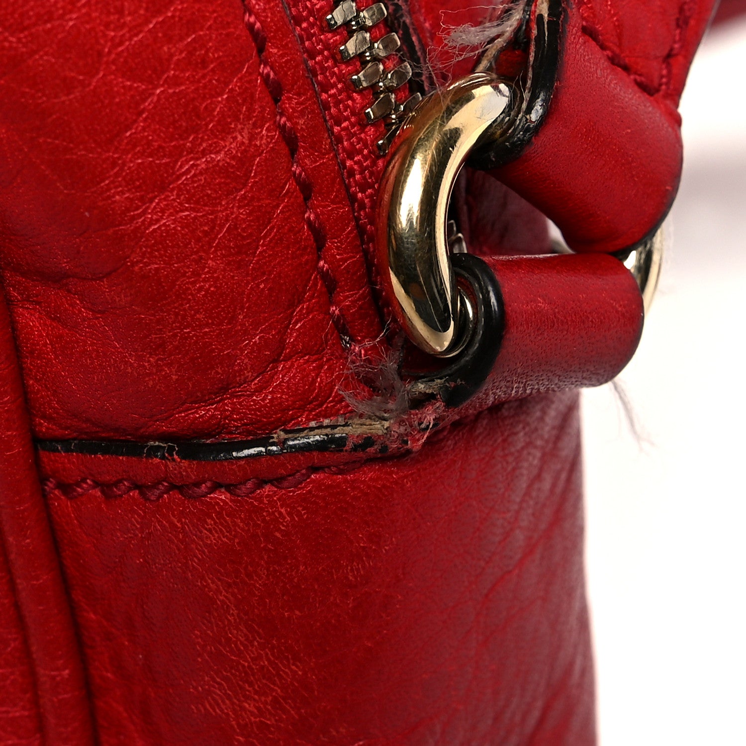 Gucci Pebbled Calfskin Small Soho Disco Bag Tabasco Red 16 of 18