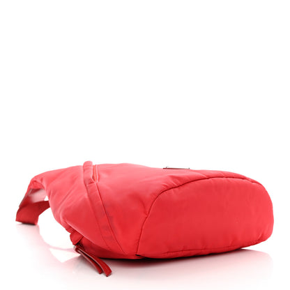 Prada Re-Nylon Vitello Metal Triangle Logo Sling Backpack Rosso 4 of 15