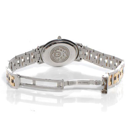 Hermes Stainless Steel 22mm Clipper Oval Quartz Watch Gold 4 of 6