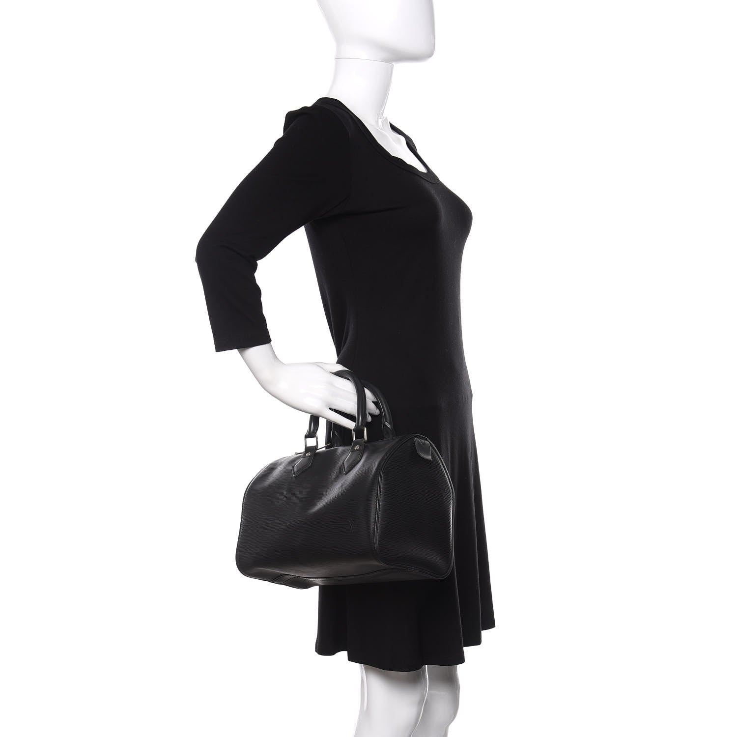 Louis Vuitton Epi Speedy 25 Black 2 of 10