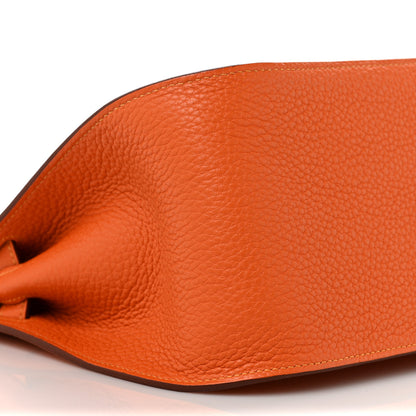 Hermes Taurillon Clemence Verso Jypsiere 28 Orange Moutarde 7 of 8