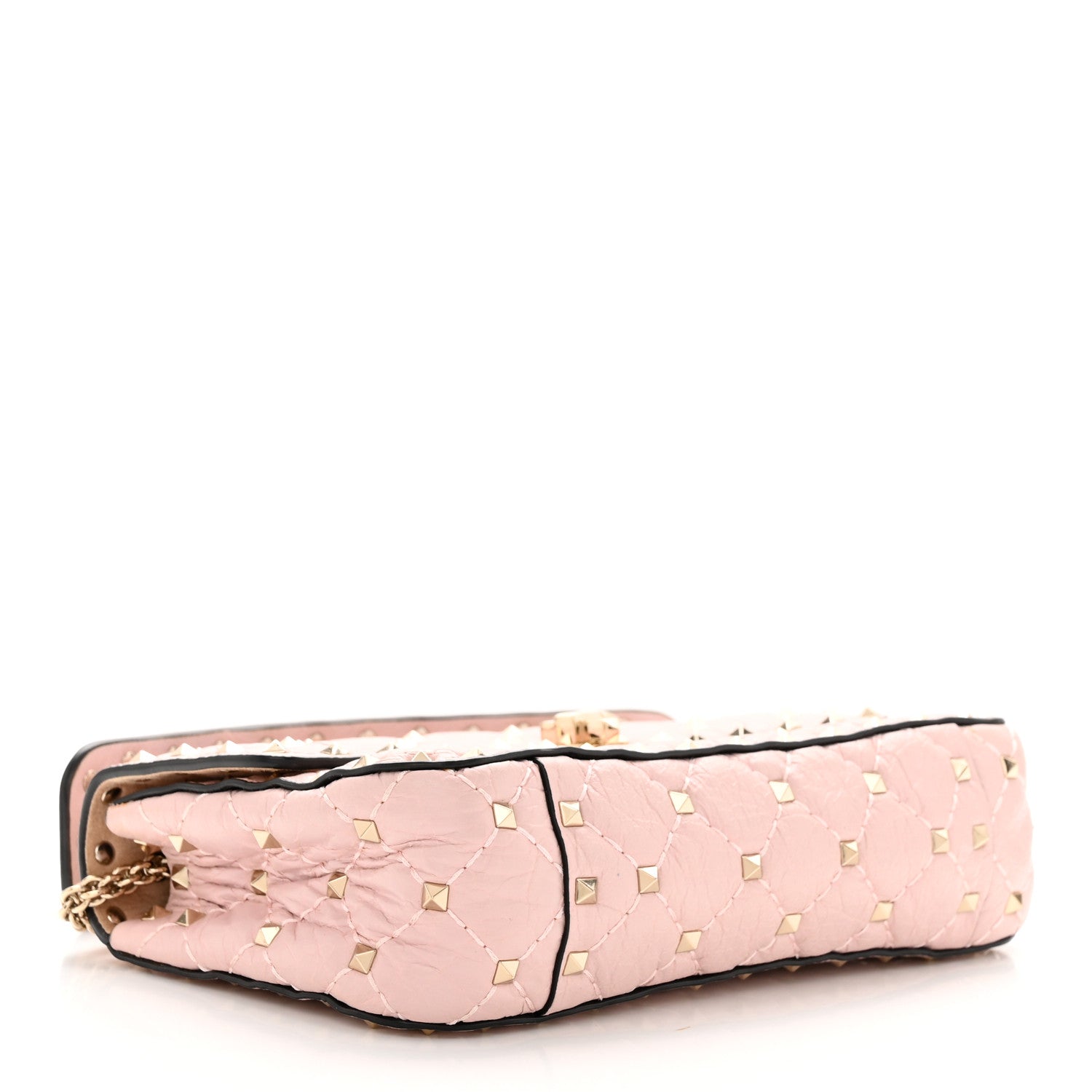 Valentino Garavani Nappa Small Rockstud Spike Shoulder Bag Water Rose 4 of 10
