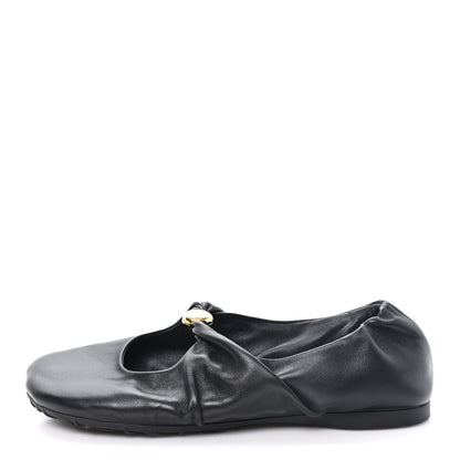 Loewe Lambskin Pebble Ballerina Flats 35 Black 1 of 8