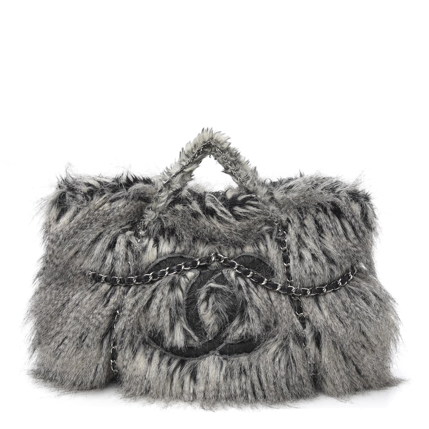 Chanel Arctic Fantasy Fur Large Tote Grey 1 of 9