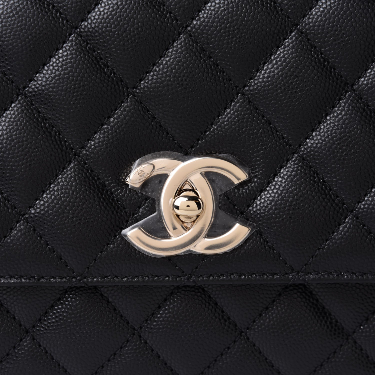 Chanel Caviar Quilted Small Coco Handle Flap Black 7 of 10