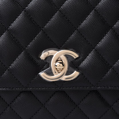 Chanel Caviar Quilted Small Coco Handle Flap Black 7 of 10