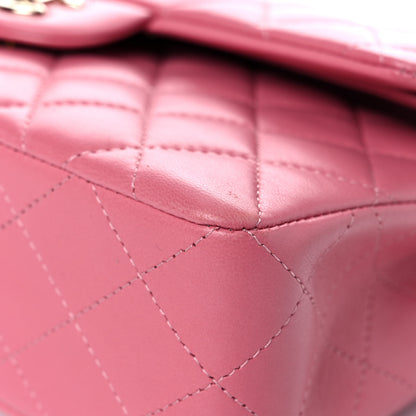 Chanel Lambskin Quilted Small Double Flap Pink 9 of 13