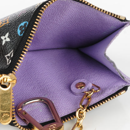 Louis Vuitton Monogram Multicolor Key Pouch Black Violet 5 of 7