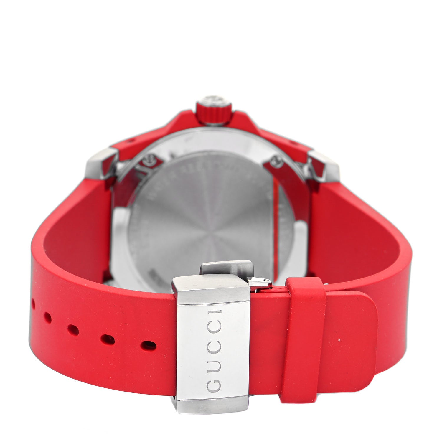 Gucci Stainless Steel Rubber 40mm Dive Tiger Quartz Watch Red 3 of 5