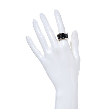 Bulgari 18K Rose Gold Black Ceramic B.Zero1 Four-Band Ring 53 6.5 2 of 6