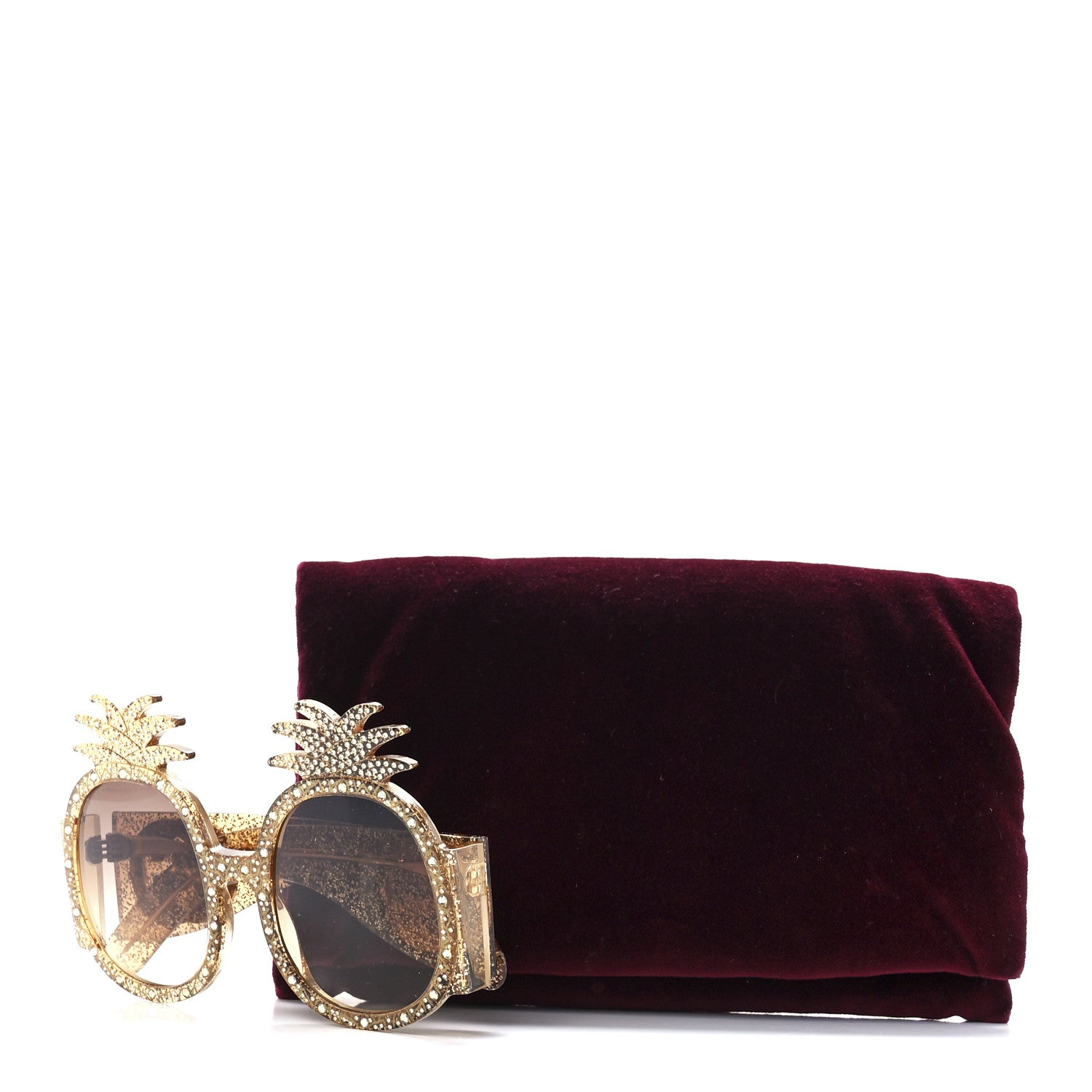 Gucci Acetate Pineapple GG0150/S Sunglasses Gold 7 of 7